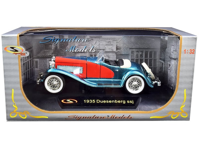 Signature Models 1935 Duesenberg SSJ Convertible blue red 1:32 32318BL, product image 1