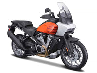 2021 Harley-Davidson Pan America 1250 motorcycle, orange and black, Maisto 1:12