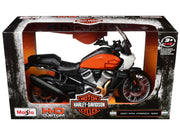 2021 Harley Davidson Pan America 1250 Motorcycle Orange and Black "H-D Custom" 1/12 Diecast Model by Maisto image 3