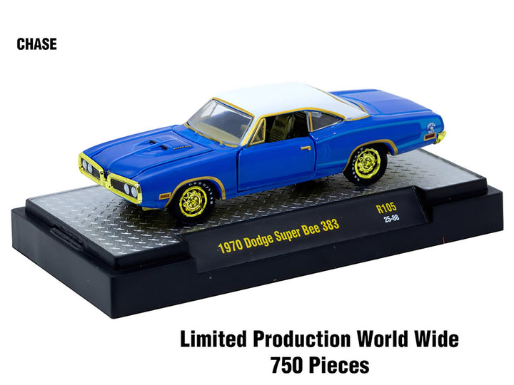 "Auto-Thentics" 6 piece Set Release 105 IN DISPLAY CASES Limited Edition 1/64 Diecast Model Cars by M2 Machines image 2