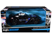 2015 Chevrolet Corvette Z06 "Police" Black with Blue Stripes and White Top "Maisto Design Authority" Series 1/24 Diecast Model Car by Maisto image 3