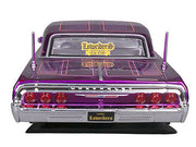 1964 Chevrolet Impala SS Lowrider Candy Purple with Graphics and White Interior "Lowriders" "Maisto Design" Series 1/26 Diecast Model Car by Maisto image 3
