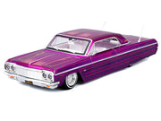 1964 Chevrolet Impala SS Lowrider Candy Purple with Graphics and White Interior "Lowriders" "Maisto Design" Series 1/26 Diecast Model Car by Maisto image 5