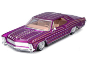 1965 Buick Riviera Lowrider Purple Metallic with Graphics "Lowriders" Series 1/26 Diecast Model Car by Maisto image 2