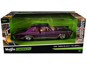1965 Buick Riviera Lowrider Purple Metallic with Graphics "Lowriders" Series 1/26 Diecast Model Car by Maisto image 3