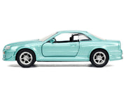 Brian's Nissan Skyline GT-R (BNR34) RHD (Right Hand Drive) Turquoise Metallic "Fast & Furious" Movie 1/32 Diecast Model Car by Jada image 3
