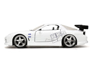 1993 Mazda RX-7 "HKS" White "The Fast and the Furious" (2001) Movie "25 Years of Fast & Furious" Series 1/32 Diecast Model Car by Jada image 3