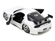 1993 Mazda RX-7 "HKS" White "The Fast and the Furious" (2001) Movie "25 Years of Fast & Furious" Series 1/32 Diecast Model Car by Jada image 4