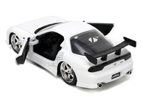 1993 Mazda RX-7 "HKS" White "The Fast and the Furious" (2001) Movie "25 Years of Fast & Furious" Series 1/32 Diecast Model Car by Jada image 4