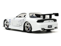 1993 Mazda RX-7 "HKS" White "The Fast and the Furious" (2001) Movie "25 Years of Fast & Furious" Series 1/32 Diecast Model Car by Jada image 5