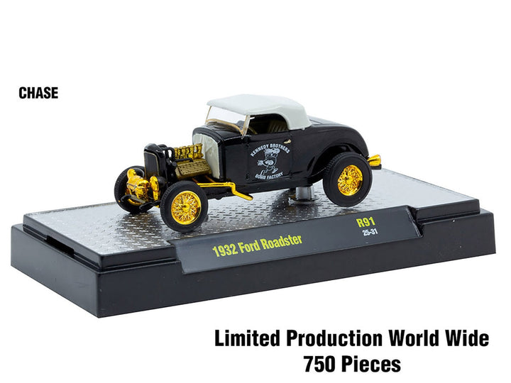 "Auto Meets" Set of 6 Cars IN DISPLAY CASES Release 91 Limited Edition 1/64 Diecast Model Cars by M2 Machines image 2