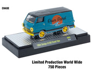 "Auto Meets" Set of 6 Cars IN DISPLAY CASES Release 92 Limited Edition 1/64 Diecast Model Cars by M2 Machines image 2