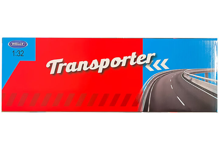 Kenworth W900 Truck Black with Silver Tanker Trailer "Transporter" Series 1/32 Diecast Model by Welly image 2
