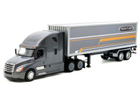 Freightliner Cascadia Truck Gray Metallic with Gray Container with Graphics "Transporter" Series 1/32 Diecast Model by Welly image 2