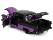 1955 Chevrolet Bel Air #24 Purple Metallic and Matt Black "Bigtime Muscle" Series 1/24 Diecast Model Car by Jada image 2