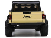 2020 Jeep Gladiator Rubicon Pickup Truck Cream with Roof Rack with Extra Wheels "Just Trucks" Series 1/24 Diecast Model Car by Jada image 4
