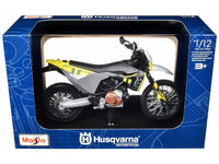 Maisto 1:12 Husqvarna 701 Supermoto example for the Muncle Mikes Maisto Motorcycle Club; exact monthly selection varies.