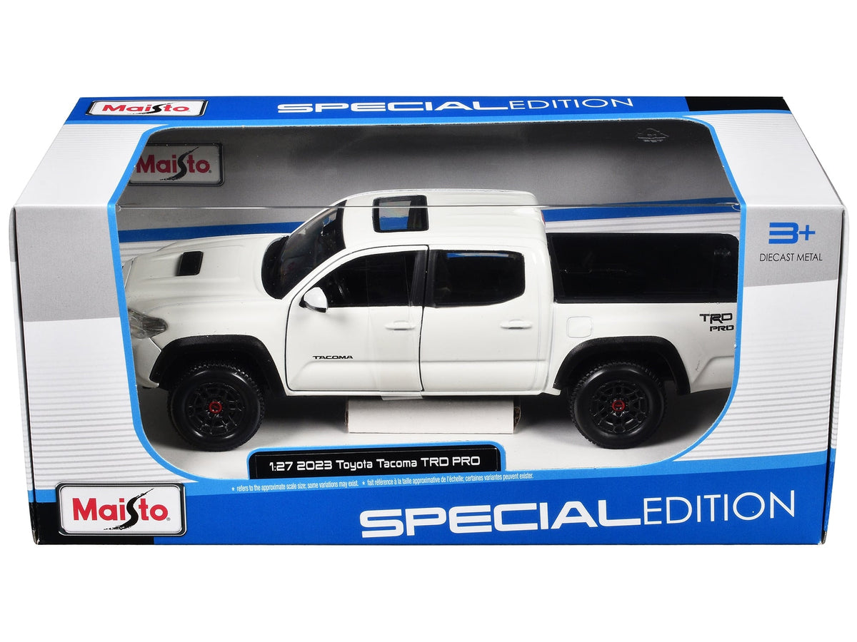 2023 Toyota Tacoma TRD PRO Pickup Truck White with Sunroof "Special Edition" Series 1/27 Diecast Model Car by Maisto image 3