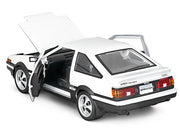 Toyota Sprinter Trueno AE86 RHD (Right Hand Drive) White with Black Stripes "Special Edition" Series 1/24 Diecast Model Car by Maisto image 3
