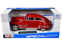 1948 Chevrolet Fleetline Aerosedan Red "Special Edition" Series 1/25 Diecast Model Car by Maisto