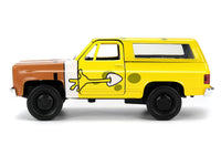 1980 Chevrolet K5 Blazer "SpongeBob Star" Livery Yellow "SpongeBob SquarePants" (1999-Current) TV Series "Hollywood Rides" Series 1/32 Diecast Model Car by Jada image 3