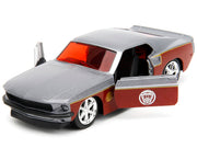 1969 Ford Mustang Silver Metallic and Dark Red and Star Lord Diecast Figure "Marvel Guardians of the Galaxy" "Hollywood Rides" Series 1/32 Diecast Model Car by Jada image 3