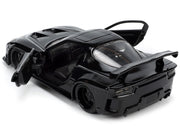 1995 Mazda RX-7 RHD (Right Hand Drive) Black and Black Panther Diecast Figure "The Avengers" "Hollywood Rides" Series 1/32 Diecast Model Car by Jada image 4
