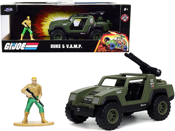 Jada 33083 olive green G.I. Joe V.A.M.P. with Duke figure, 1:32 diecast vehicle set