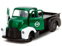 1952 Chevrolet COE Pickup Truck Green Metallic and Black and Green Lantern Diecast Figure "DC Comics" "Hollywood Rides" Series 1/32 Diecast Model Car by Jada image 4