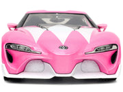 Toyota FT-1 Concept Pink Metallic and Pink Ranger Diecast Figurine "Power Rangers" "Hollywood Rides" Series 1/24 Diecast Model Car by Jada image 3