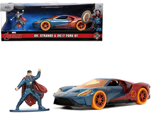 Jada 33360 Marvel 2017 Ford GT with Doctor Strange figure, 1:32 diecast car-and-figure set