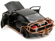 2006 Dodge Charger Matt Black with Outer Cage "Fast & Furious" Movie 1/24 Diecast Model Car by Jada image 4