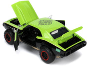 1967 Chevrolet Camaro Offroad Bright Green and Matt Black (Dirty Version) and Raphael Diecast Figure "Teenage Mutant Ninja Turtles" "Hollywood Rides" Series 1/24 Diecast Model Car by Jada image 3