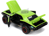 1967 Chevrolet Camaro Offroad Bright Green and Matt Black (Dirty Version) and Raphael Diecast Figure "Teenage Mutant Ninja Turtles" "Hollywood Rides" Series 1/24 Diecast Model Car by Jada image 3