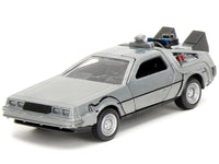 "Back to the Future" Delorean Set of 3 pieces "Hollywood Rides" Series 1/32 Diecast Model Car by Jada image 2