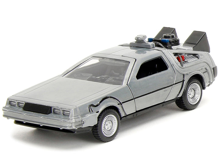 "Back to the Future" Delorean Set of 3 pieces "Hollywood Rides" Series 1/32 Diecast Model Car by Jada image 2