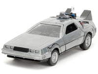 "Back to the Future" Delorean Set of 3 pieces "Hollywood Rides" Series 1/32 Diecast Model Car by Jada image 3
