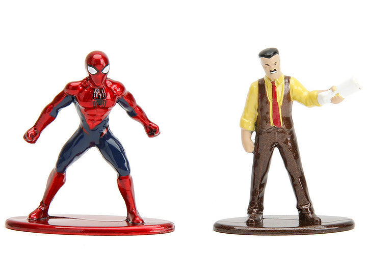 "Daily Bugle" and Subway Diorama Set with Spider-Man and J. Jonah Jameson Diecast Figures "Marvel's Spider-Man" "Nano Scene" Series Models by Jada image 2