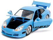 Porsche 911 GT3 RS Light Blue with Black Accents "Fast Five" (2011) Movie "25 Years of Fast & Furious" Series 1/24 Diecast Model Car by Jada image 2