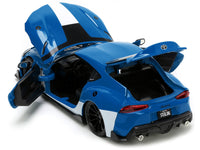 Robotech 2020 Toyota Supra rear view with hood, doors and rear hatch open, Jada 33676, 1:24