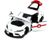 2020 Toyota Supra White and Rick Hunter Diecast Figurine "Robotech" "Hollywood Rides" Series 1/24 Diecast Model Car by Jada image 5