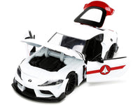 2020 Toyota Supra White and Rick Hunter Diecast Figurine "Robotech" "Hollywood Rides" Series 1/24 Diecast Model Car by Jada image 5