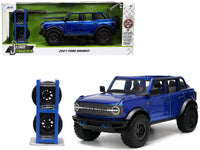 2021 Ford Bronco Open-Top Candy Blue Metallic with Extra Wheels "Just Trucks" Series 1/24 Diecast Model Car by Jada image 5