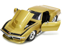 1969 Corvette Stingray ZL-1 front view with hood and doors open, Jada 33863, 1:24