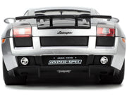 Lamborghini Gallardo Superleggera Silver Metallic with Yellow Stripes "Hyper-Spec" Series 1/24 Diecast Model Car by Jada image 3