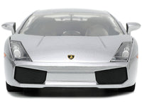 Lamborghini Gallardo Superleggera Silver Metallic with Yellow Stripes "Hyper-Spec" Series 1/24 Diecast Model Car by Jada image 4