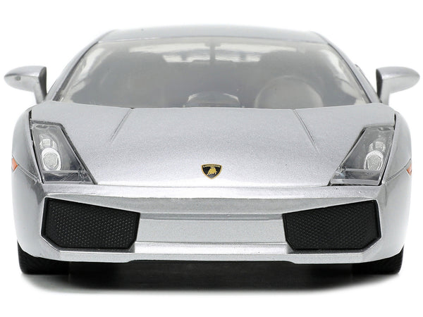 Lamborghini Gallardo Superleggera Silver Metallic with Yellow Stripes "Hyper-Spec" Series 1/24 Diecast Model Car by Jada image 4