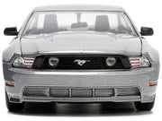2010 Ford Mustang GT Gray Metallic with Flames "Ford Motor Company" "Bigtime Muscle" Series 1/24 Diecast Model Car by Jada image 4