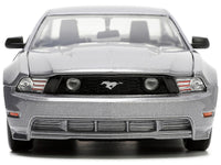 2010 Ford Mustang GT Gray Metallic with Flames "Ford Motor Company" "Bigtime Muscle" Series 1/24 Diecast Model Car by Jada image 4