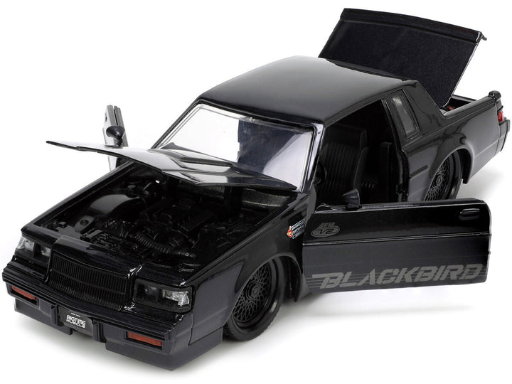 1987 Buick Grand National Black Metallic "Blackbird" "Bigtime Muscle" Series 1/24 Diecast Model Car by Jada image 2
